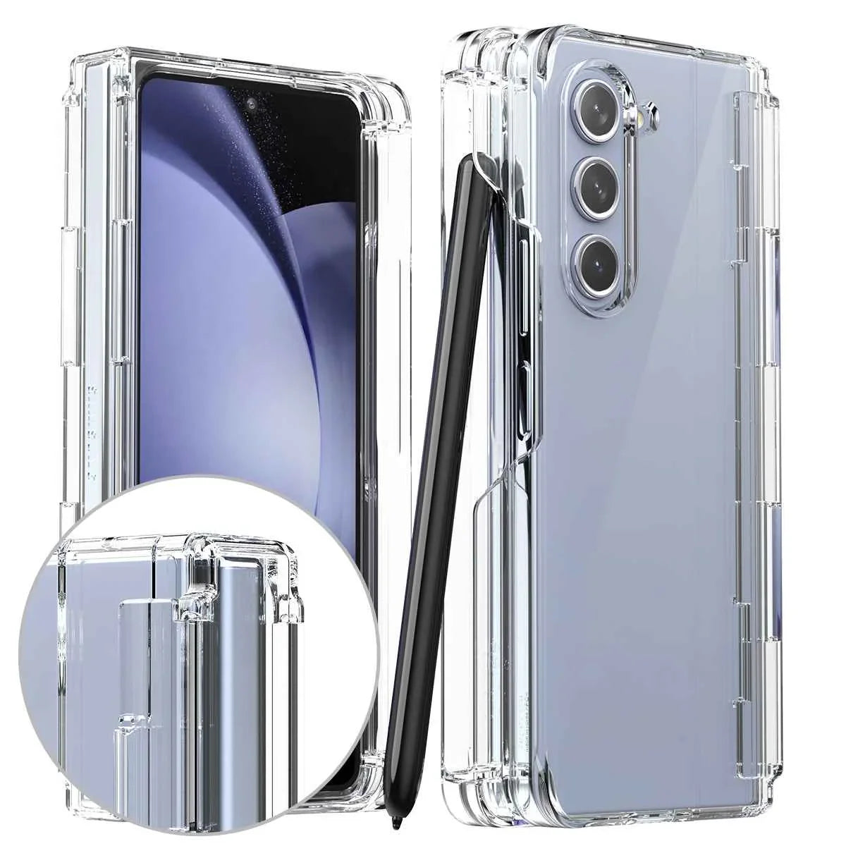 Araree Z Fold 5 Nukin 360 Case With Pencil Slot- Clear Araree Z Fold 5 Nukin 360 Case With Pencil Slot- Clear